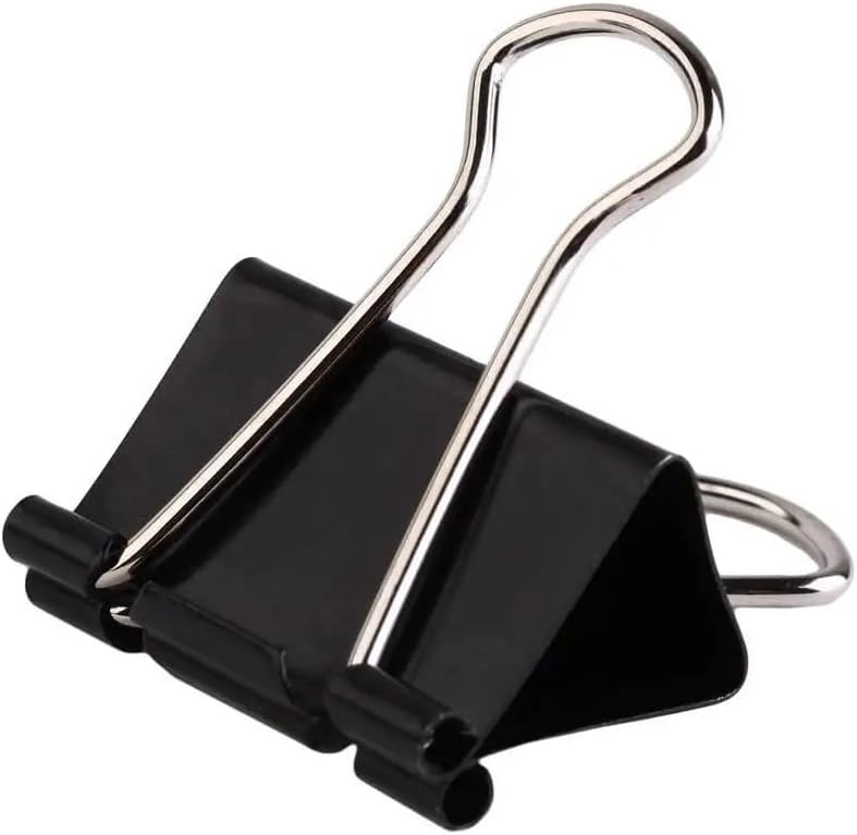 200PCS Binder Clips Paper Clamps Assorted Sizes (Black), Jumbo, Large, Medium, Small, Mini and Micro,6 Sizes with Box for Office, School and Home