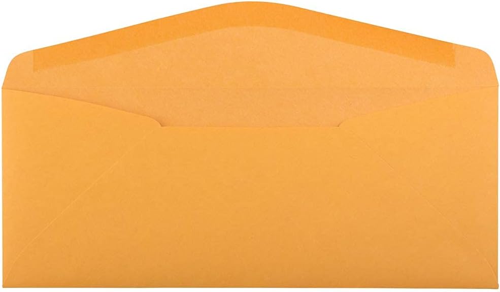 JAM PAPER #11 Envelopes - 4 1/2 x 10 3/8 - Brown Kraft Manila - 50/Pack