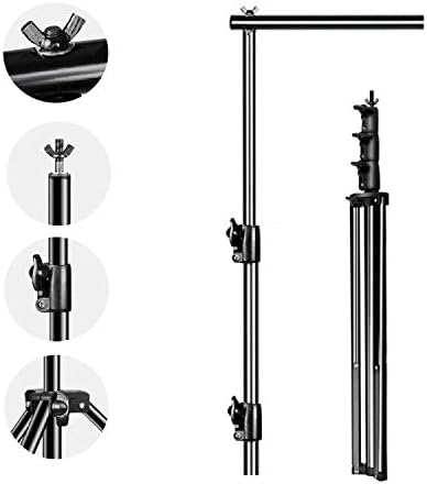 10 x 10Ft Photo Video Studio Heavy Duty Adjustable Muslin Backdrop Stand Background Support System Kit for Photography with Carrying Bag,4 Pcs Spring Clamps