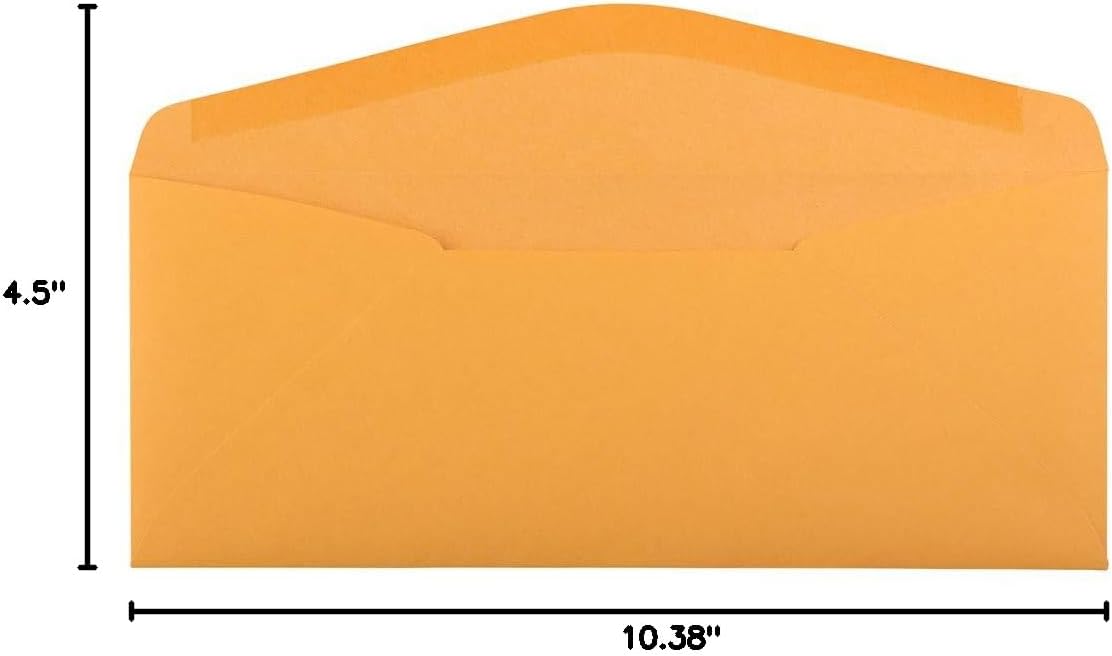 JAM PAPER #11 Envelopes - 4 1/2 x 10 3/8 - Brown Kraft Manila - 100/Pack
