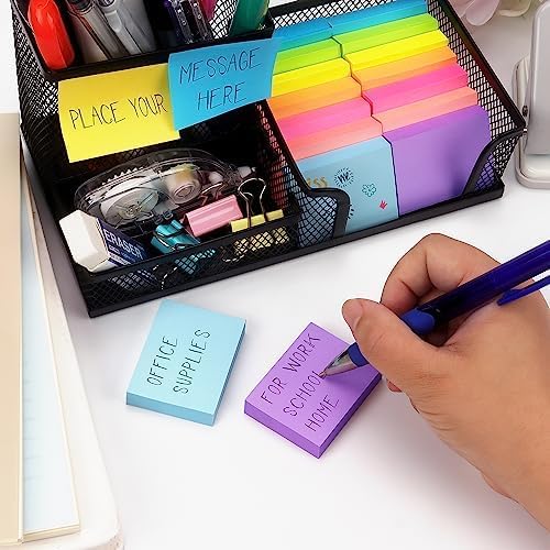 Sticky Notes 1.5x2 inch Bright Colors Self-Stick Pads 8 Pads/Pack 100 Sheets/Pad Total 800 Sheets