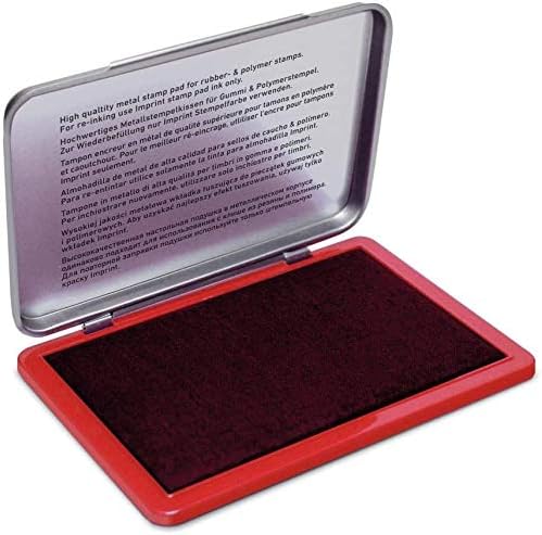Trodat Imprint 9070M Metal Stamp Pad, 1-7/8" x 2-3/4", Red