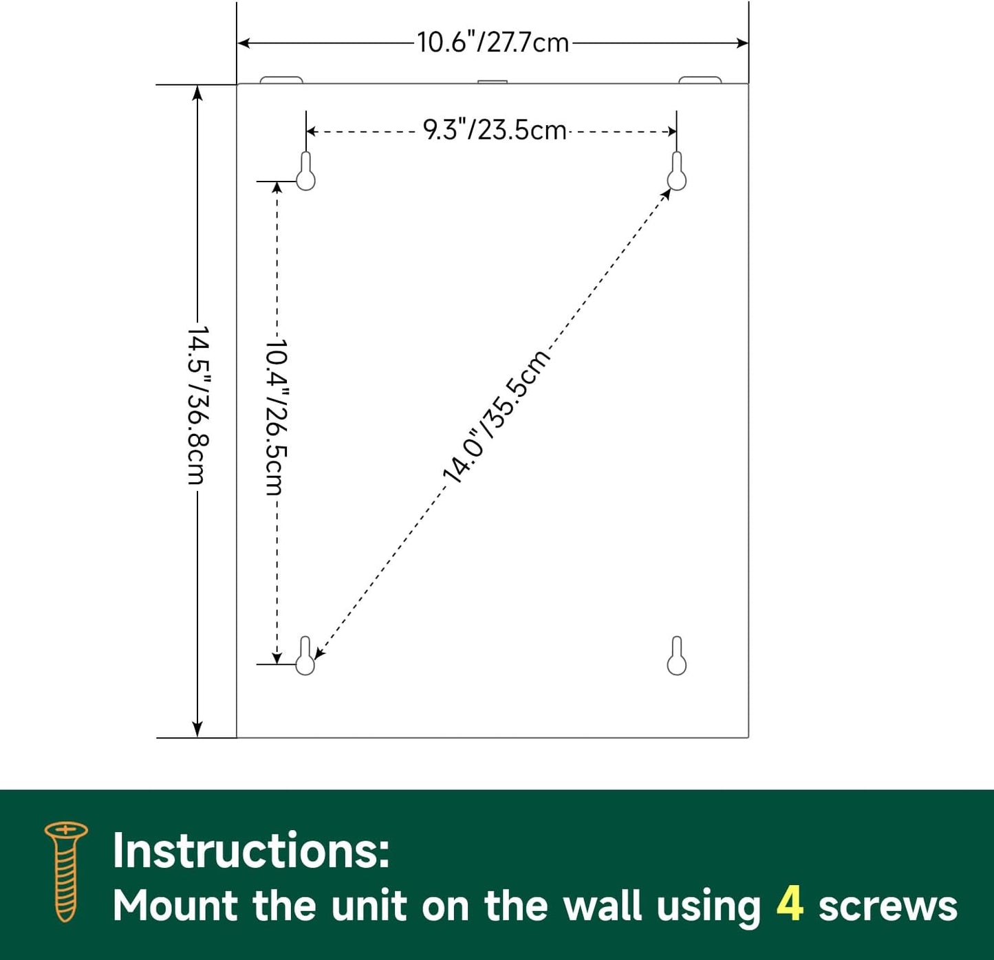 Commercial Paper Towel Dispenser Wall Mount 400-Sheet Capacity Matte Black Stainless Steel Lockable Fits Multifold/Z-Fold Towels (Folded Size ≤ 10.6" x 3.9")