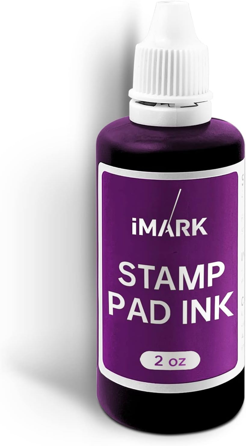 Premium Refill Ink for Self-Inking Stamps, Daters and Stamp Pads (2 oz, Purple)