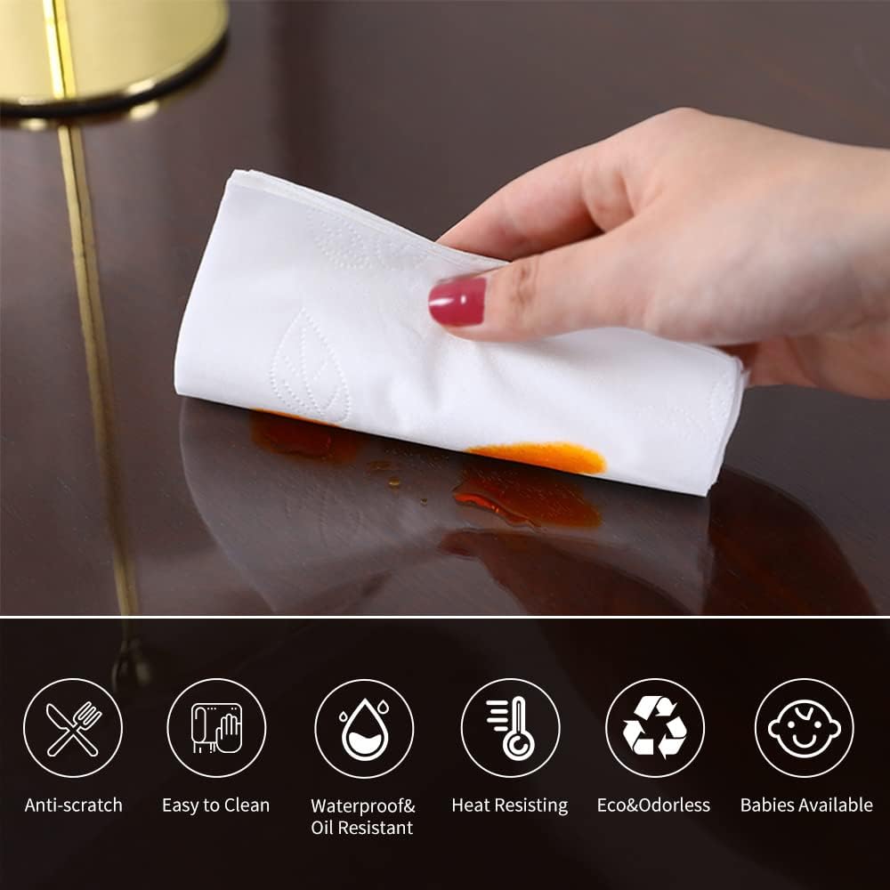 1.5 mmThick Easy Clean Non-slip 48x84 Inch Clear Plastic Table Cover Protector Crystal PVC Desk Pad Mat Wooden Furniture Surface Protection Apply to Patio Table Conference Table Waterproof Rectangular