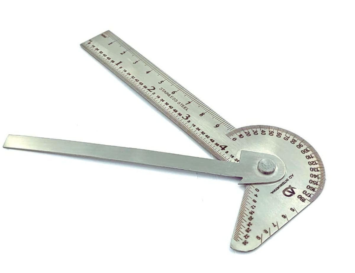 Multi Purpose Protractor Square Rule Centre Finder Drill Point Gauge Hand Tools