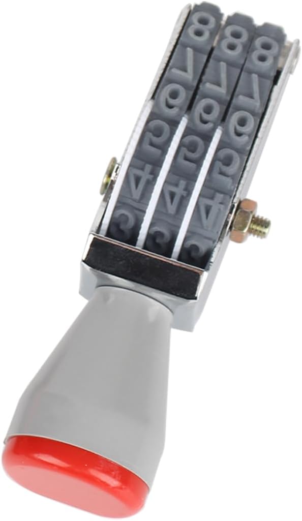 WANLIAN 3 Digit Number Stamp Rolling Stamps Personalized Office Number Symbol Rubber Wheel Stamp Roller Rubber Stamps Multi-Function DIY Changeable Roller Stationery