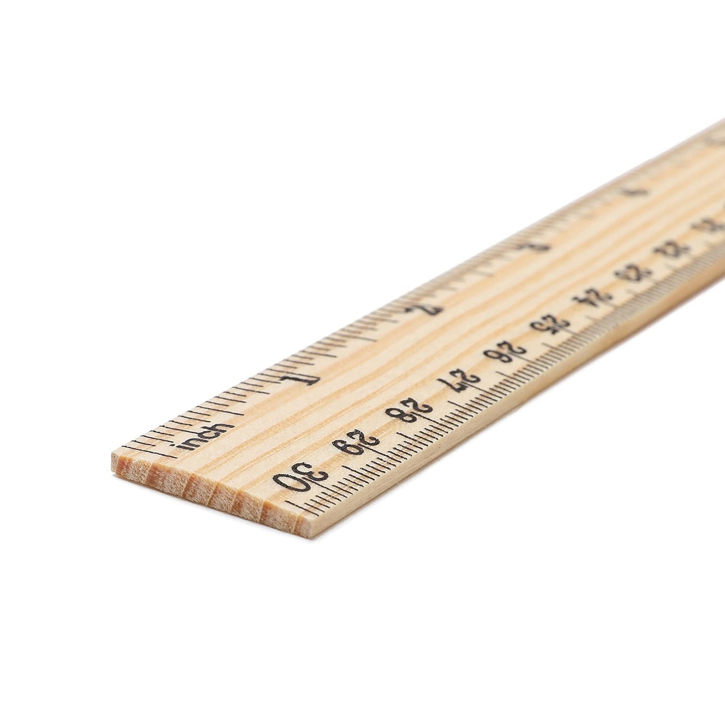 25 Pack Wooden Ruler 12 Inch Rulers Bulk Wood Measuring Ruler Office Ruler 2 Scale