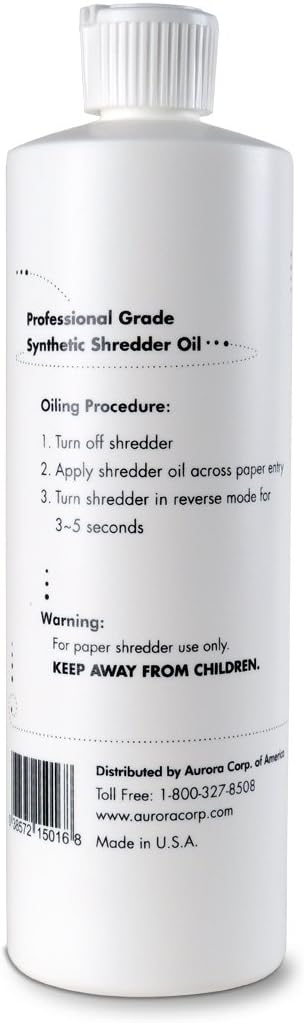 Aurora AU1580MA Professional Grade Shredder and Aurora SL16 Synthetic Shredder Oil