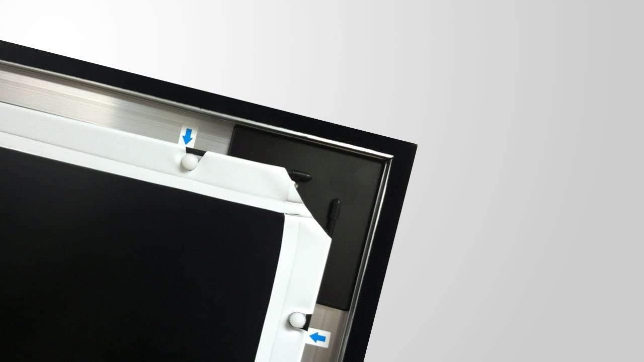 Silver Ticket Products STR Series 6 Piece Home Theater Fixed Frame 4K / 8K Ultra HD, HDTV, HDR & Active 3D Movie Projection Screen, 16:9 Format, 92" Diagonal, Grey Material STR-16992-G