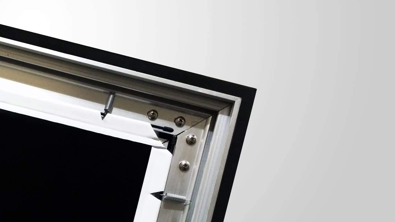 Silver Ticket Products STR Series 6 Piece Home Theater Fixed Frame 4K / 8K Ultra HD, HDTV, HDR & Active 3D Movie Projection Screen, 16:9 Format, 120" Diagonal, Woven Acoustic Material STR-169120-WAB