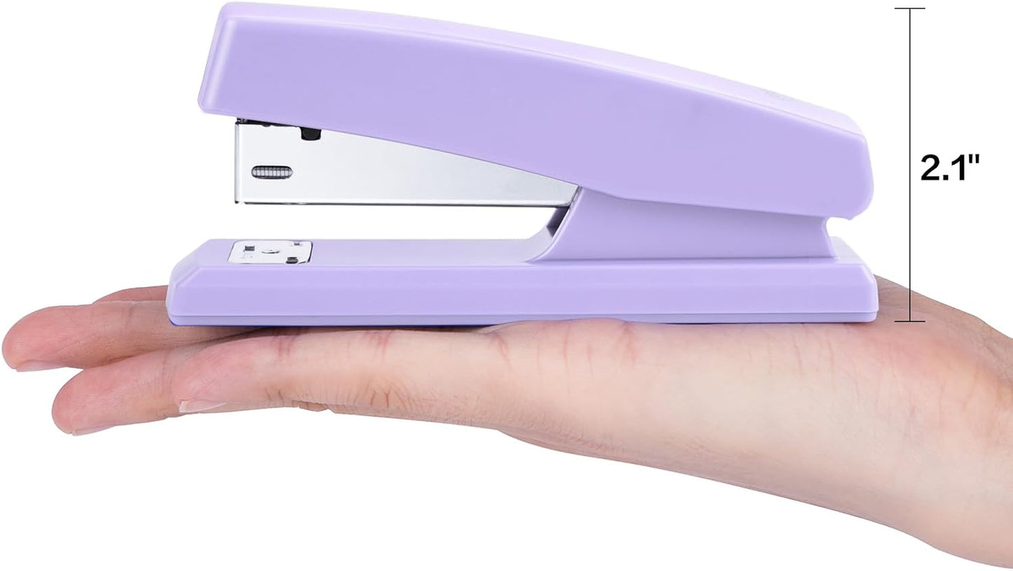 Deli Stapler, Desktop Staplers with 640 Staples, Office Stapler, 25 Sheet Capacity, Purple