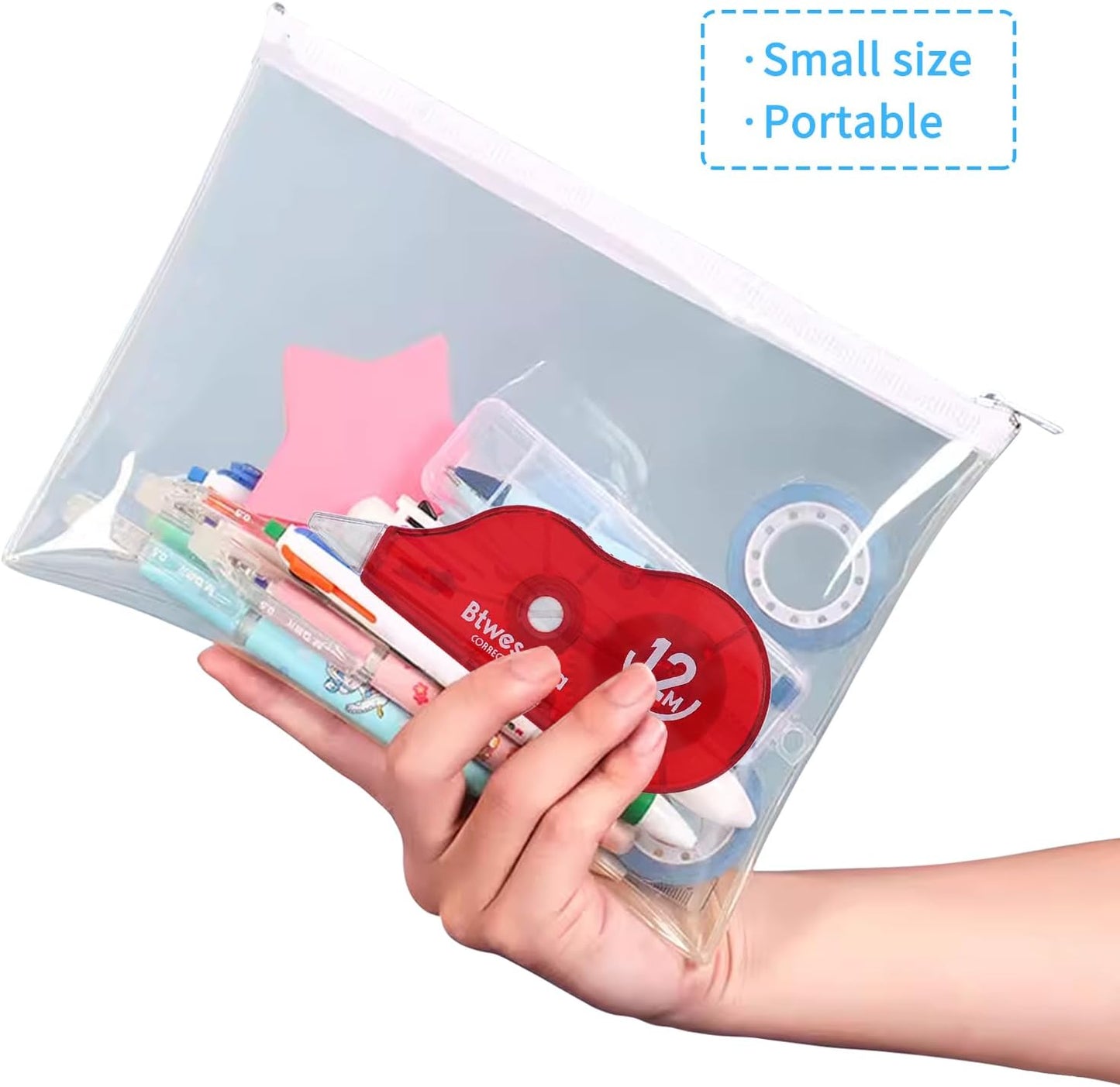 Correction Tape, 39.37FT Gift Packed Tear-Resistant Correction Tape, Tape for School, Office, With Roller Adjuster (9747-24pcs)