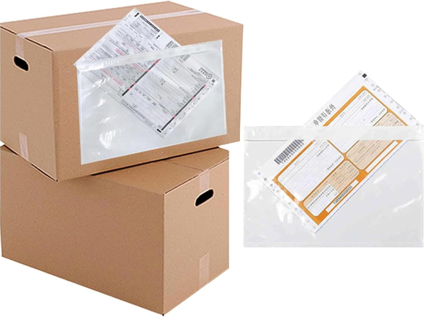 4.5x5.5 Packing List Mailing Envelopes Shipping Envelopes Packing List Clear Adhesive Shipping Label Sleeves Shipping Supplies for Small Businesses(500 Pcs)