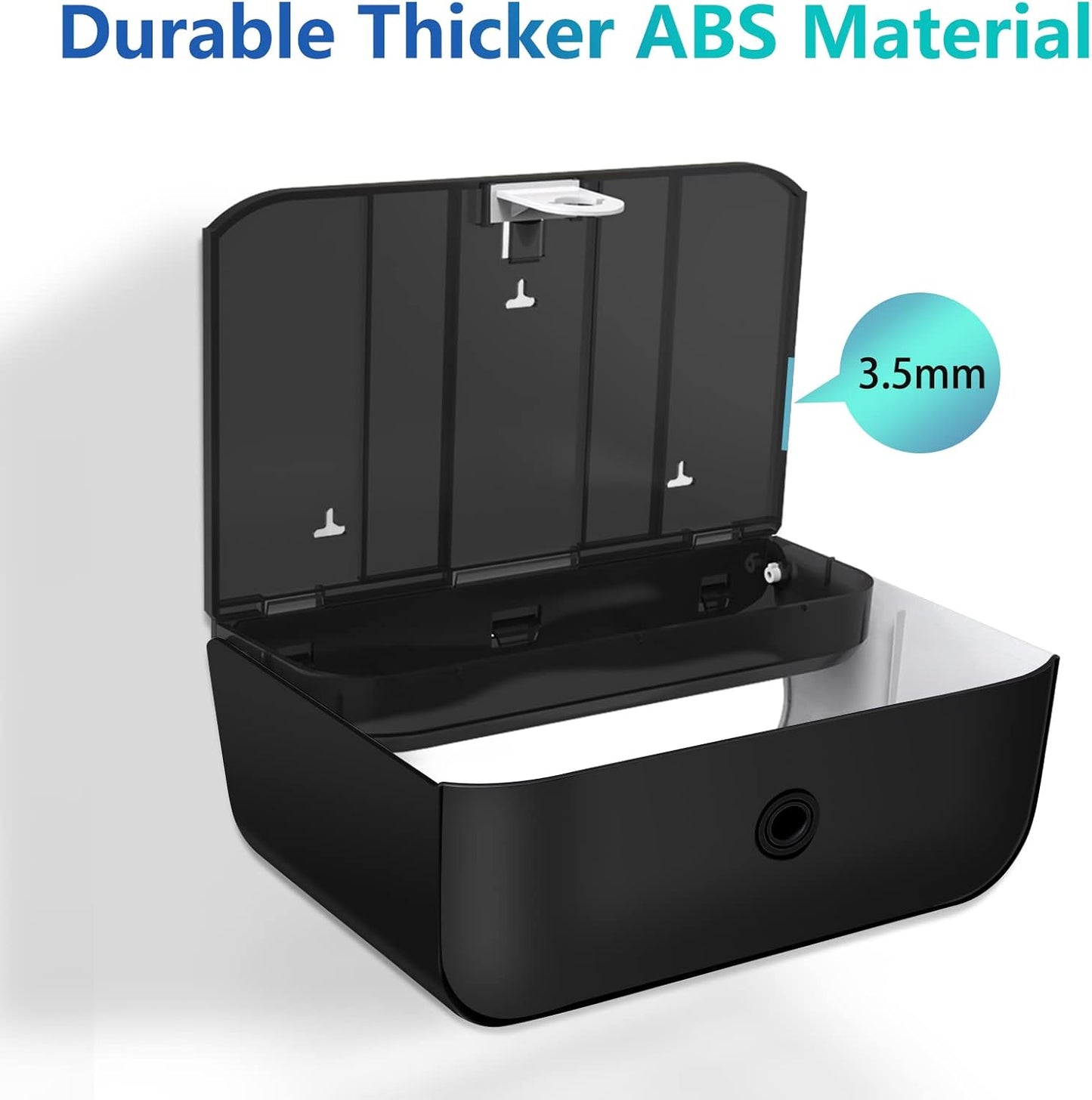 πππ©ππ« ππ¨π°ππ₯ ππ’π¬π©ππ§π¬ππ«, Multifold/Trifold/C Fold Papers Dispenser, Bathroom Hand Towels Wall Mounted Tissue Holder, No-Drill Adhesive Commercial or Home Black