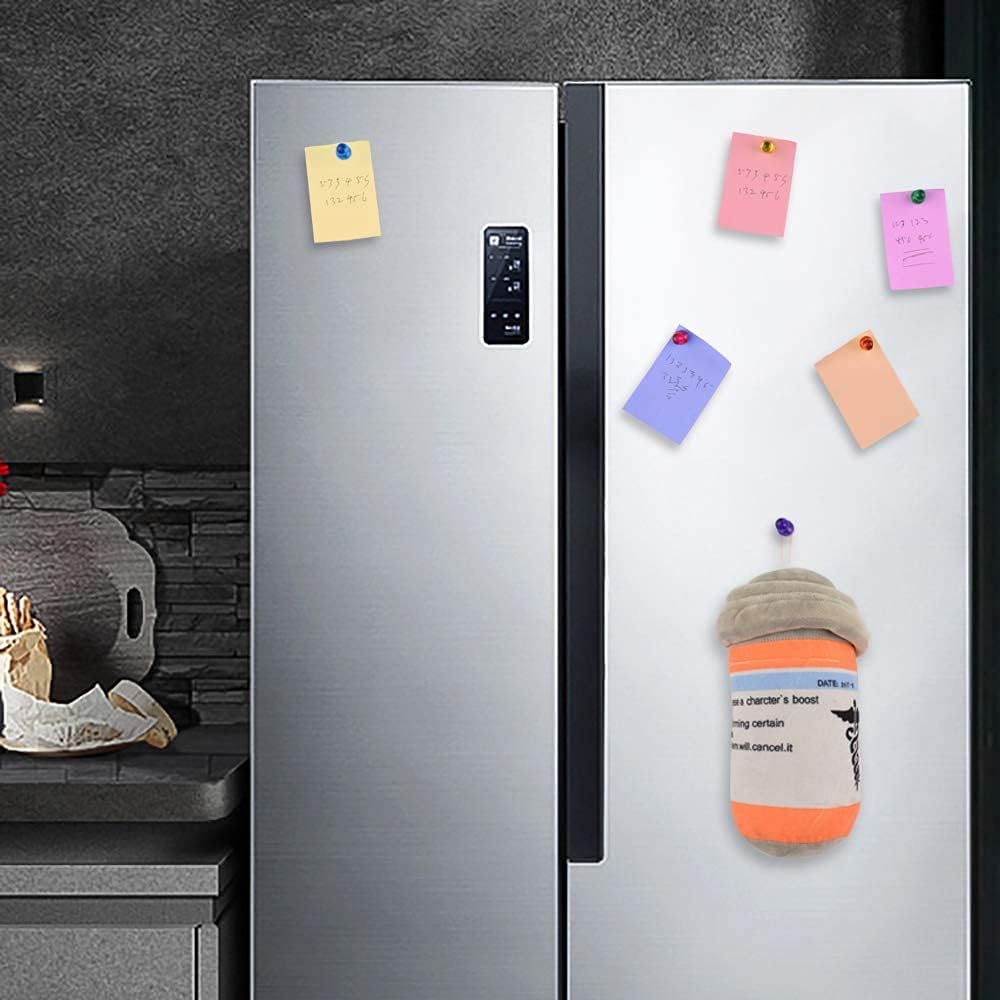 24 Pack Magnets Whiteboard Push Pins,6 Assorted Color Fridge Magnetic Pushpins,Refrigerator Magnet Push Pin,for Home,Office,School,Map,Calender