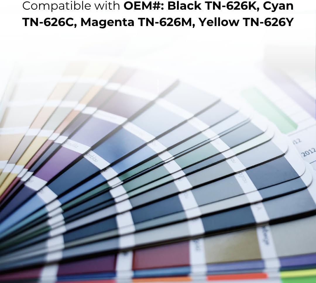 Toner Pros Replacement Toner Cartridge Compattible for Konica Minolta TN-626 (TN626K, TN626C, TN626M, TN626Y) β High Yield 4-Color Pack for Bizhub C450i, C550i, C650i Printers β 28,000 Pages Each