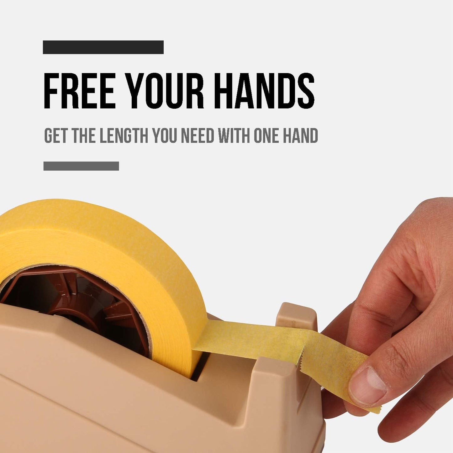 Lichamp Desktop Tape Dispenser Holder with Large 3 inch Core for Masking Tape, Heat Transfer Tape Sublimation, Painters Tape, Freezer Tape and Kitchen Tape