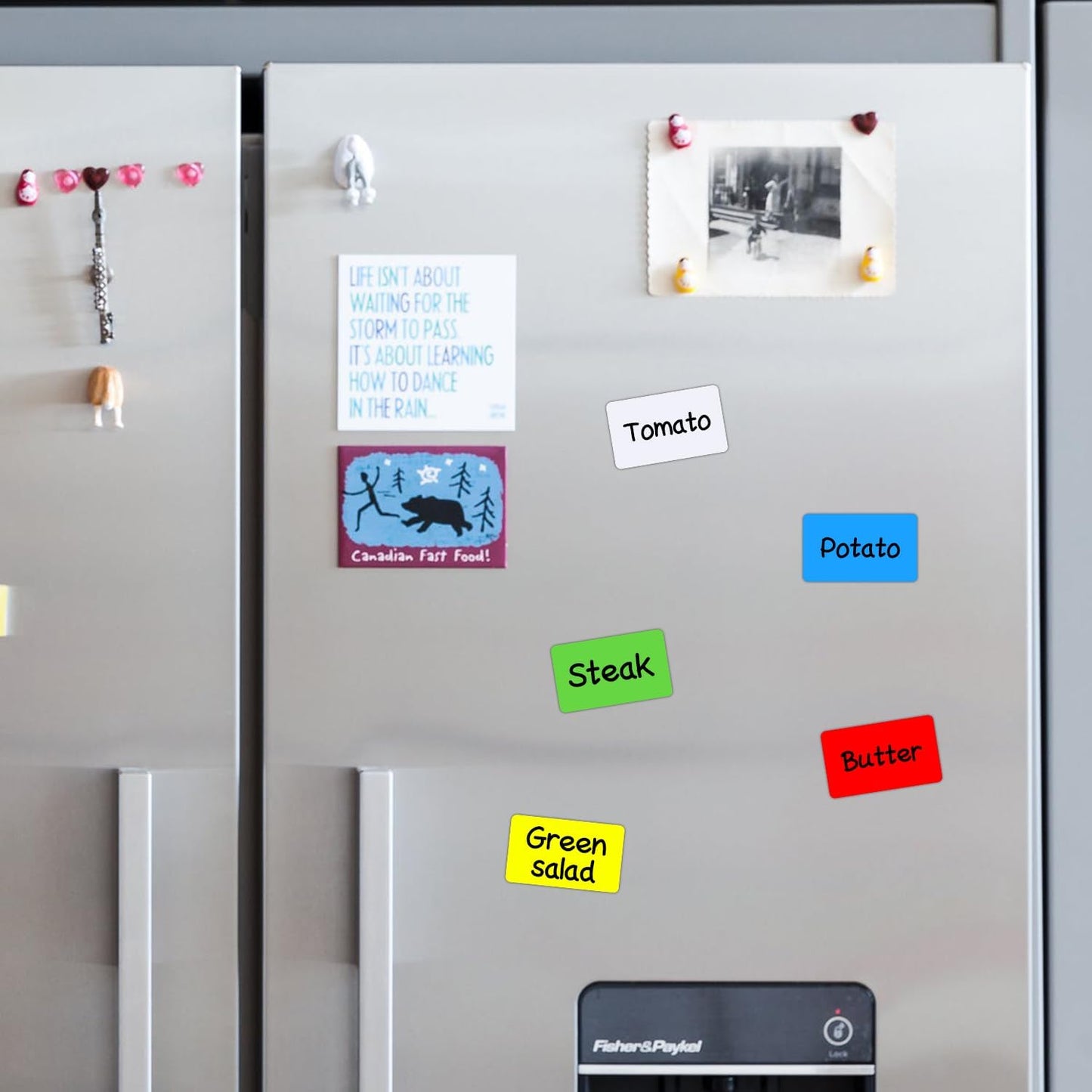 Dry Erase Magnetic Labels 5x3 Inch, 40 Pack, Reusable Magnetic Dry Erase Labels for Whiteboards,Locker, School, Classroom, Office, Home