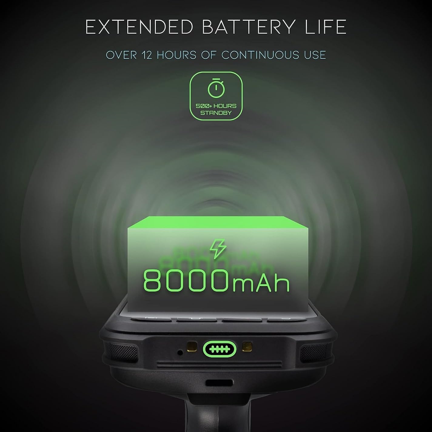 Chainway C72 Ultra Rugged Android Barcode Scanner, Pistol Grip, Android 11, Google Play, Zebra 2D/1D/QR Barcode Reader, 5.2” Vivid Screen, WiFi, GPS, 8000mAh All Day Battery (Build Your Own)