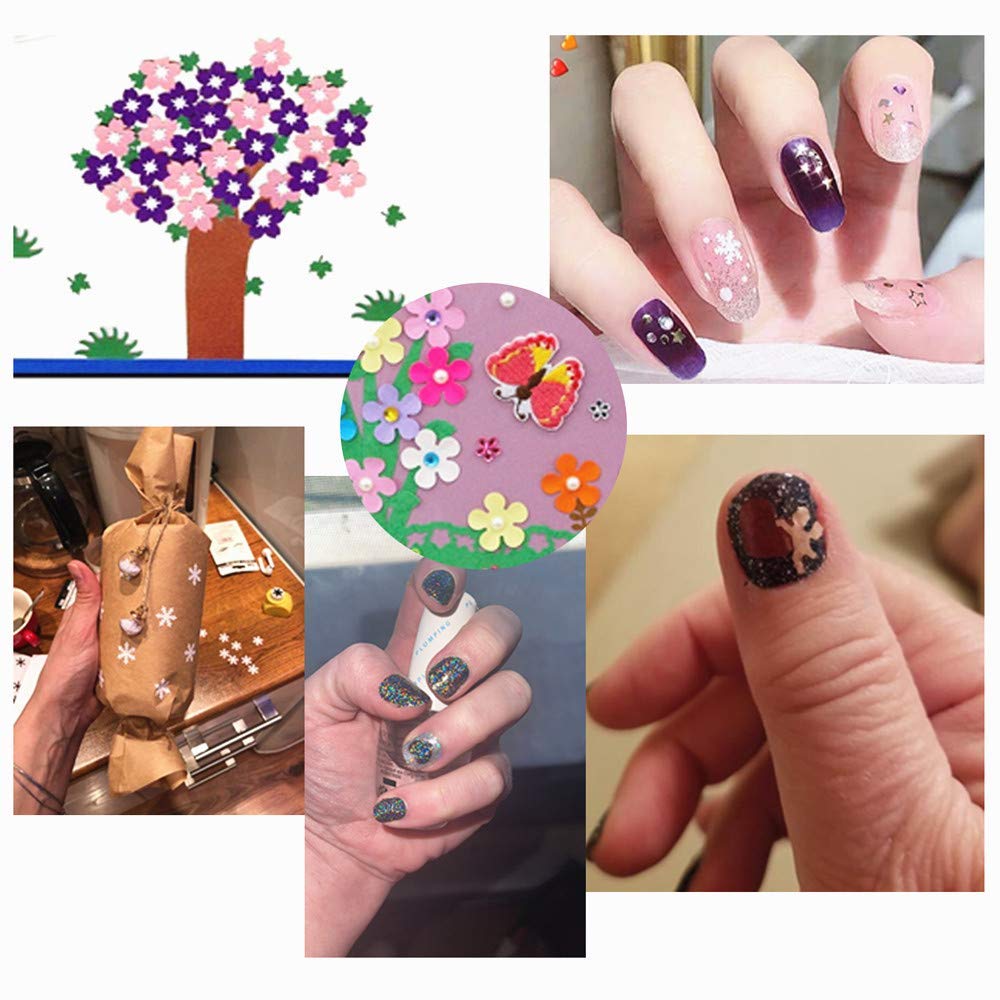 12pcs Craft Hole Punch Shapes Set,Small Paper Puncher for Kids,Single Crafting Scrapbook Punches,Star,Butterfly,Leaf,Christmas Tree.Heart,Tag stamp Cards Mini Cutter Nail Arts crafts Punchers Supplies