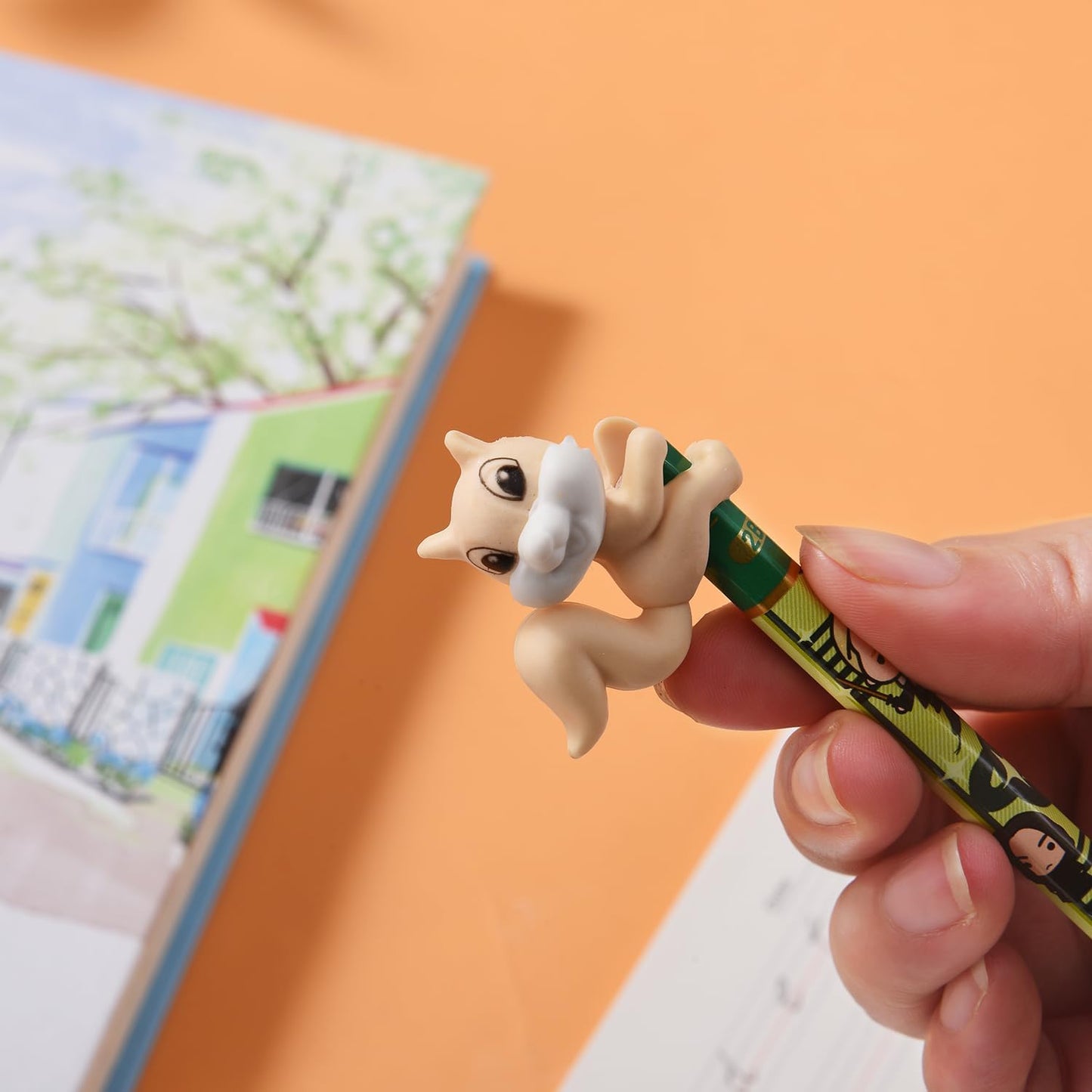 20 Pack Squirrel Pencil Top Erasers for Kids, 3D Animal Erasers for Boys and Girls, Fun Take Apart Erasers for School Supplies Prize Gifts Party Favors