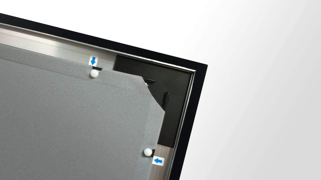 Silver Ticket Products STR Series 6 Piece Home Theater Fixed Frame 4K / 8K Ultra HD, HDTV, HDR & Active 3D Movie Projection Screen, 16:9 Format, 135" Diagonal, Silver Material STR-169135-S