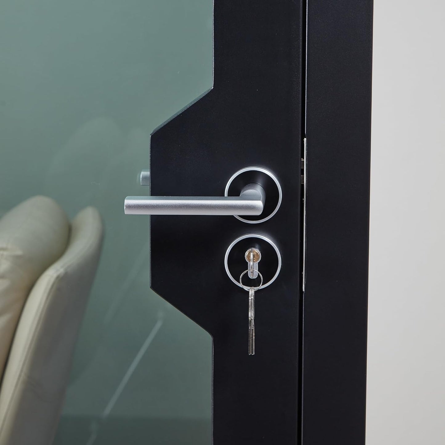 GEARONIC Solo Office Sound Booth Pod Audio Privacy, Mobile Roller with Desk, LED Light, Fans and AC USB Ports (Black Obsidian)