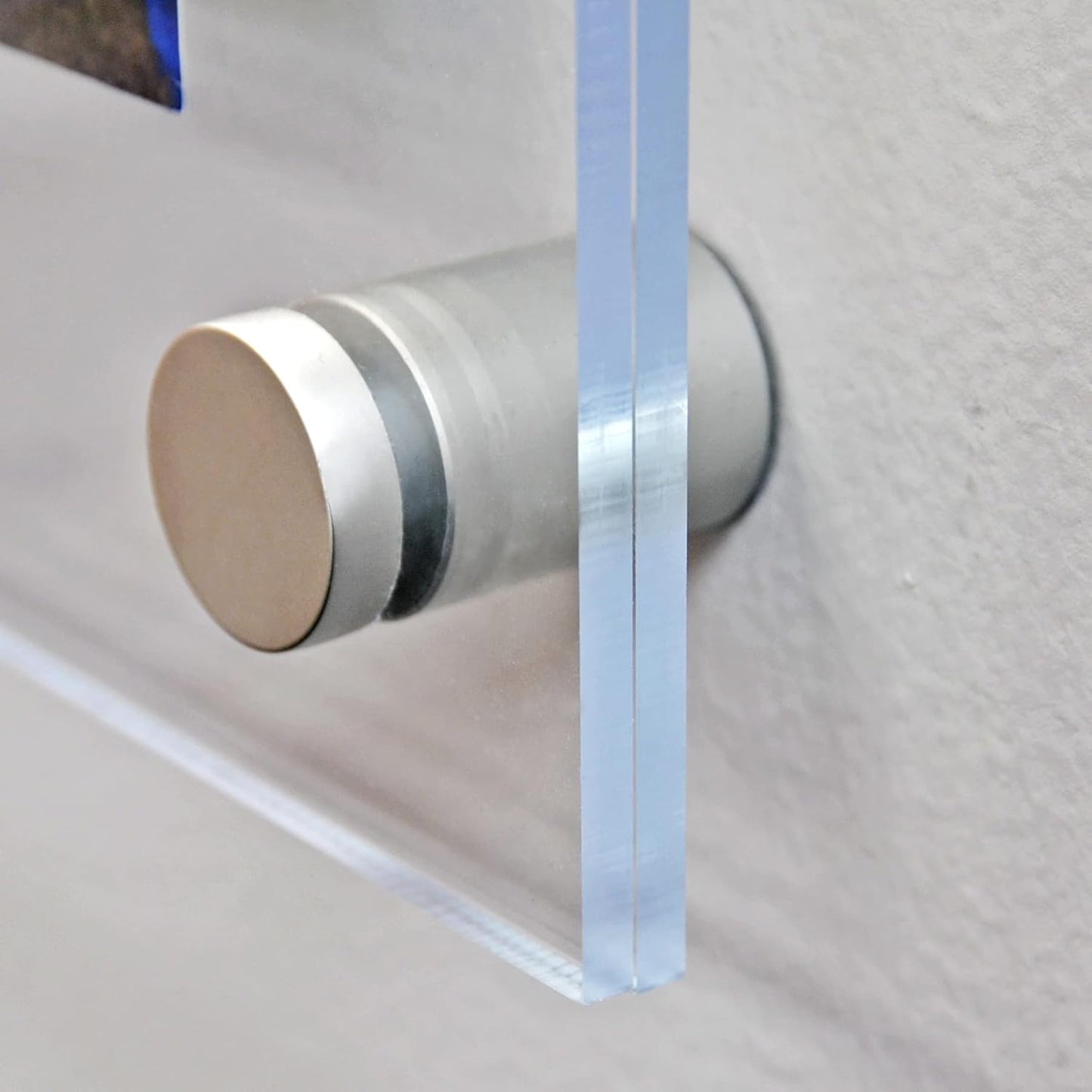 Azar Displays 105530 Floating Acrylic Wall Frame with Silver Stand Off Caps: 22" x 28" Graphic Size. Overall Frame Size: 26" x 32", Silver