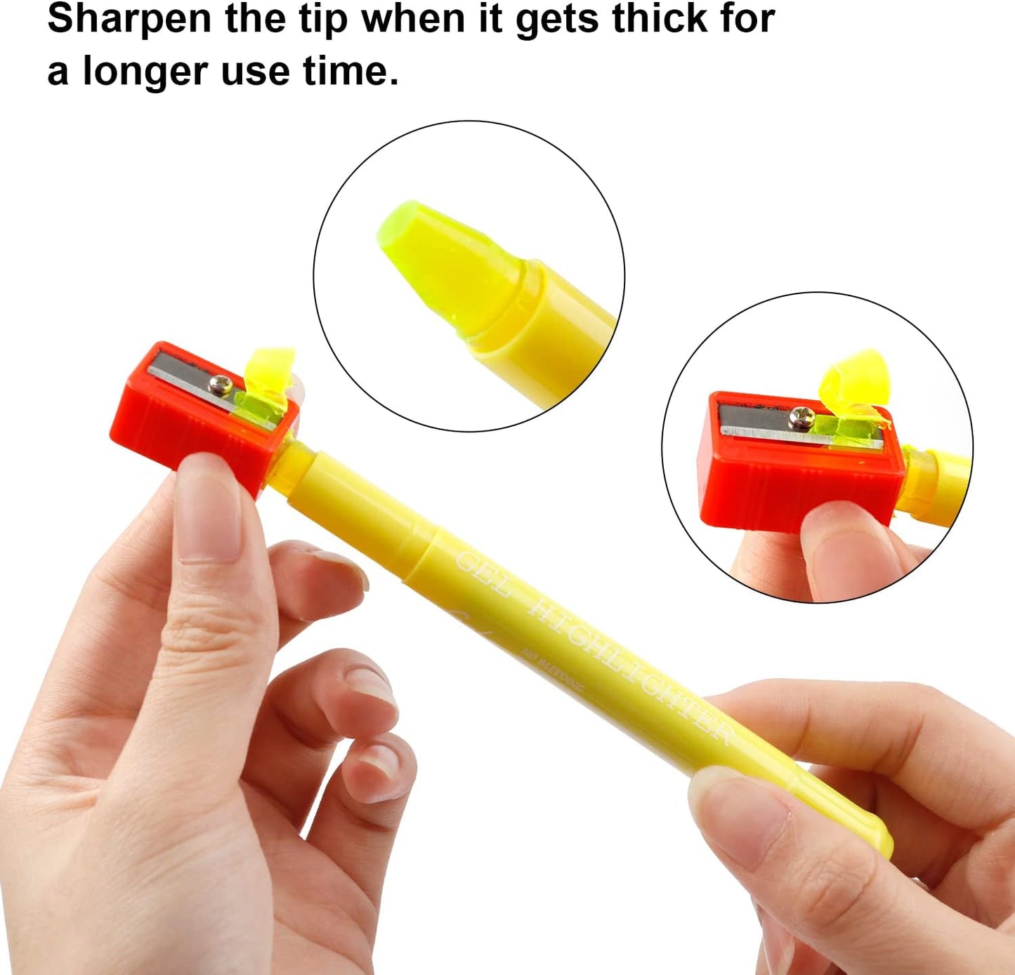 feela 24 Pack Yellow Gel Bible Highlighters Markers Pens Journaling Supplies, No Bleed Through For Highlighting Journal School Office