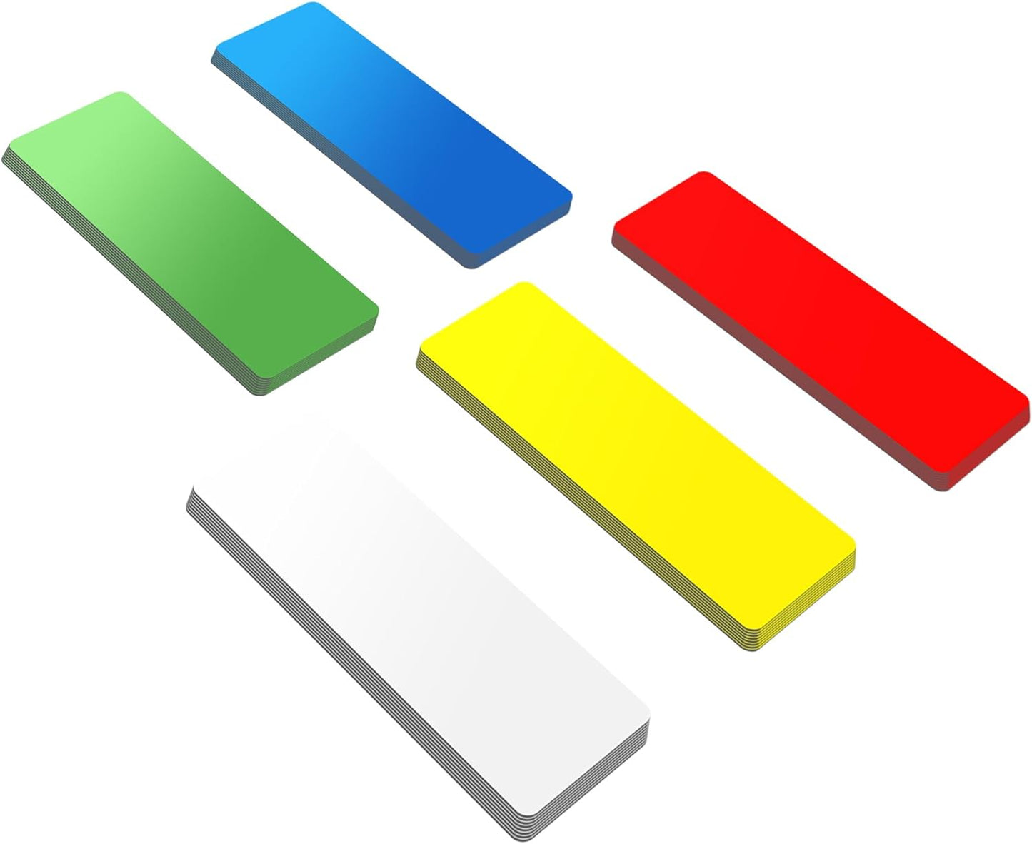 Realth Dry Erase Magnetic Labels Blue (1'' × 3'' 60 Pcs),Blank Magnets for Whiteboard, Washable Reusable Magnetic Sheets for Classroom Fridge Office, Name Tags for Teachers Students