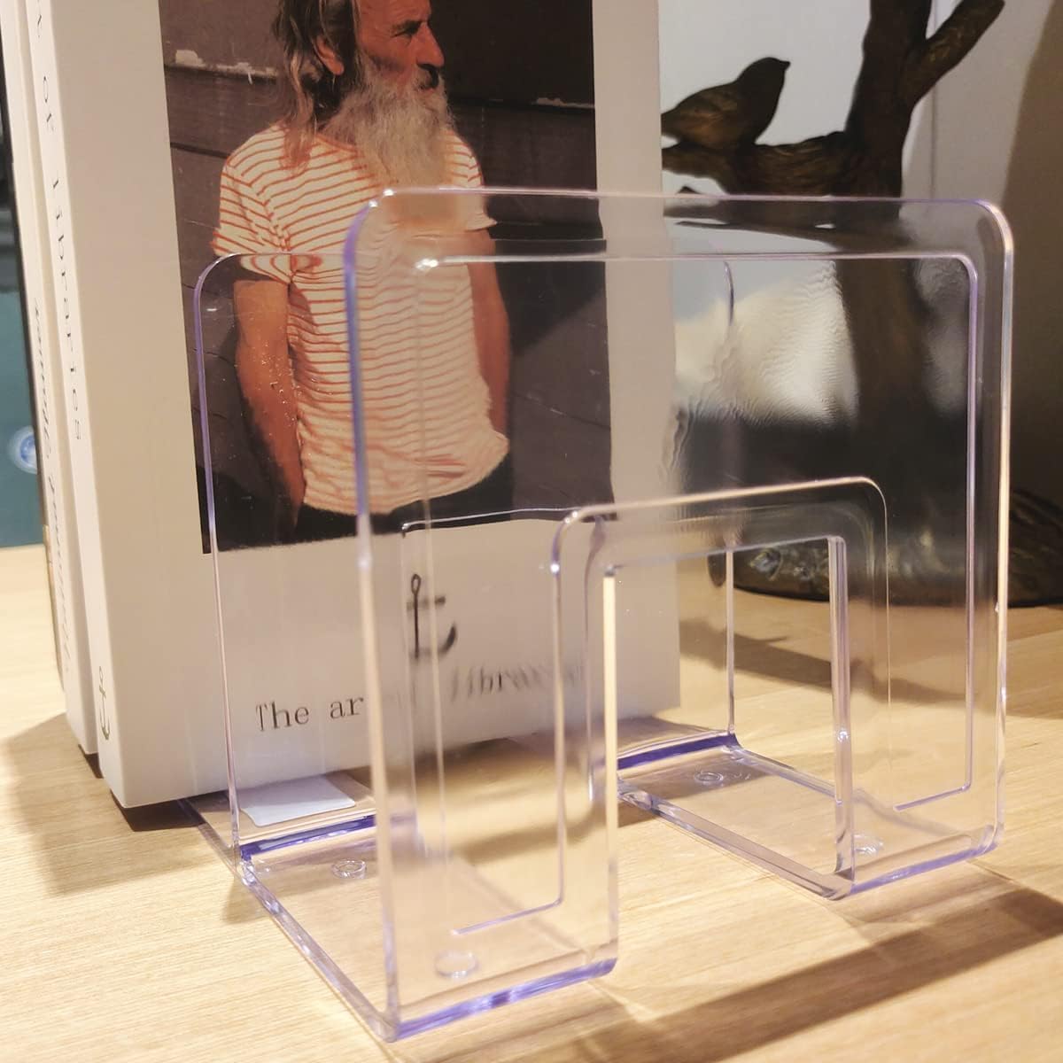 YAGELI Clear Acrylic Purse/Handbag Organizer - 3 Sections Divider for Closet Storage - Sturdy Organizer Rack for Purses, Handbags, and Clutches(2Pack-3Sections)