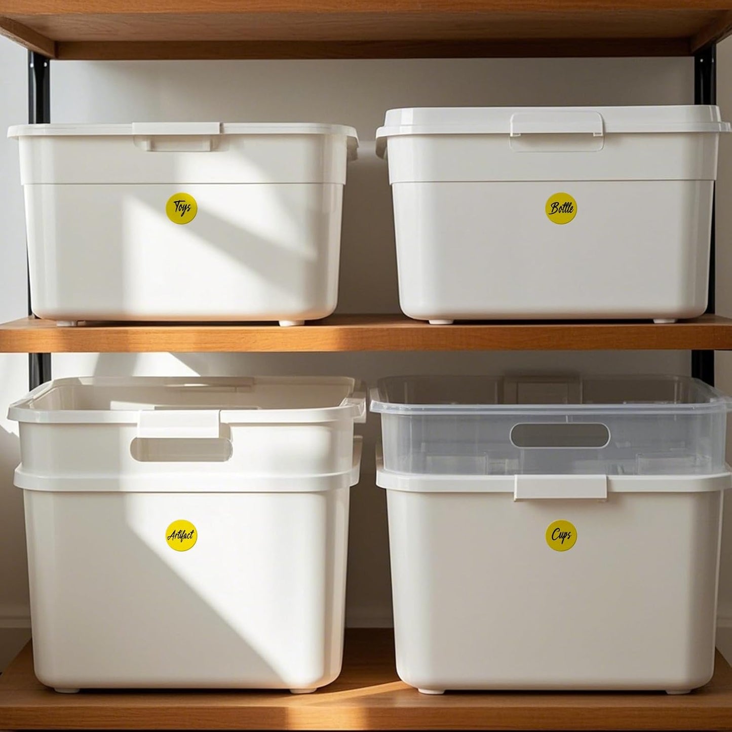 1000 PCS Yellow Dots Stickers 1.5 Inch Vinyl Color Coding Round Sticker Removable Writable Circle Labels Roll for Inventory Office Classroom