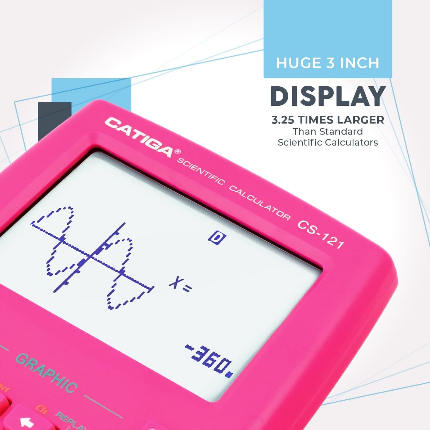 CATIGA Scientific Calculator with Graphic Functions, Multiple Modes with Intuitive Interface, Perfect for Beginner and Advanced Courses, High School or College, CS-121
