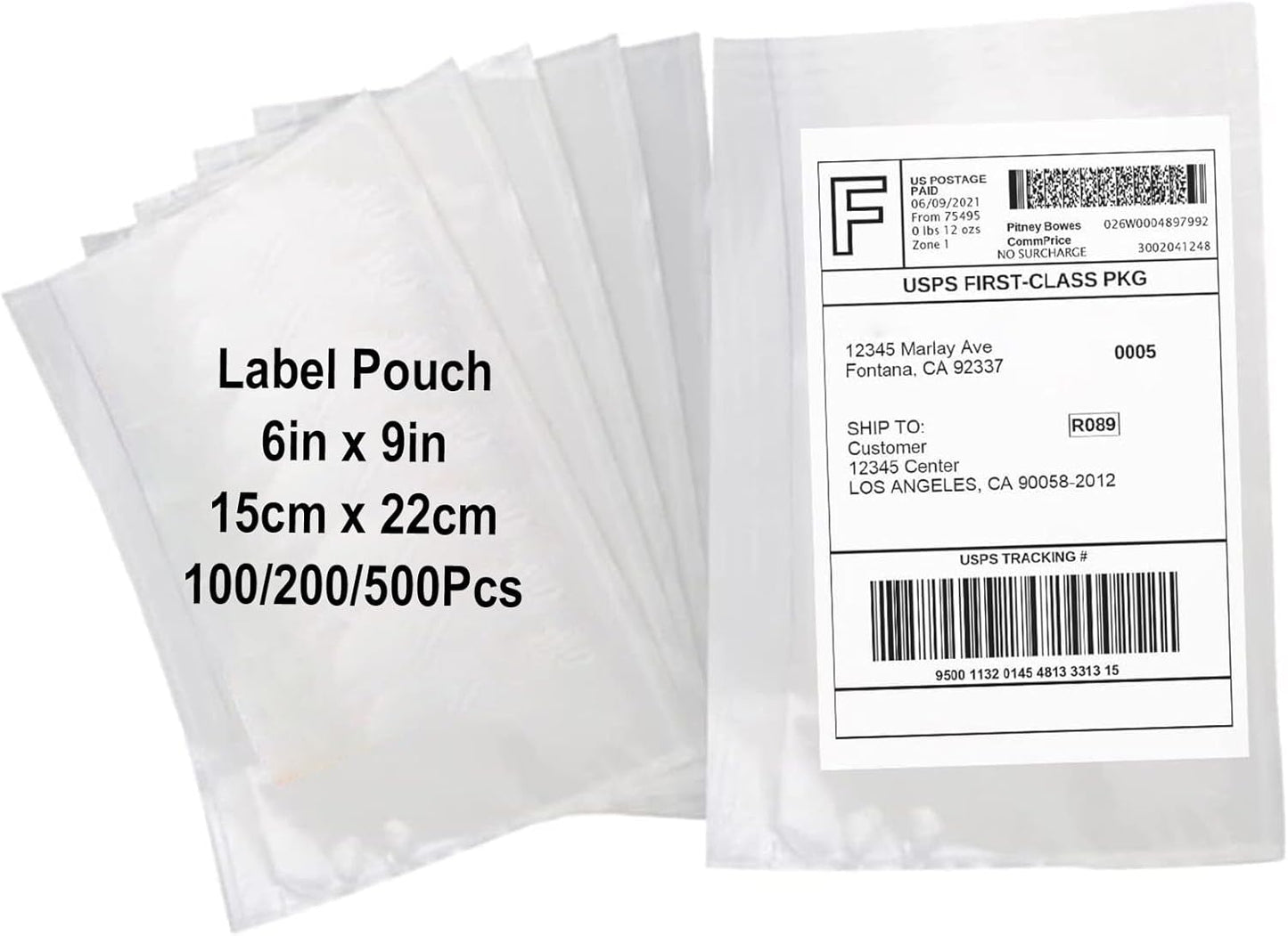100 Pcs-6x9 Shipping Envelopes, Packing List Mailing Envelopes Clear Adhesive Shipping label sleeves Shipping Supplies for Small Businesses