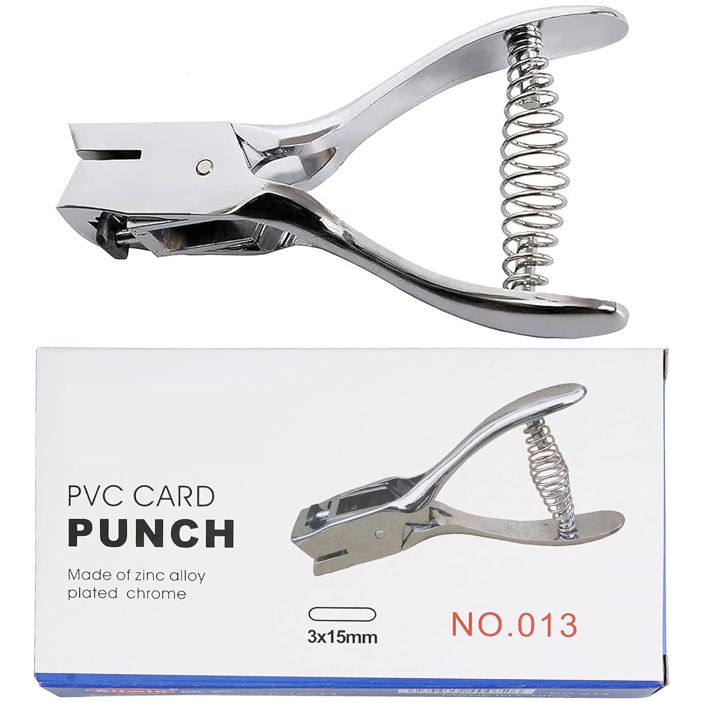 Slot Punch Badge Hole Punch Plier Tool for PVC ID Card Hand Held (Punch)