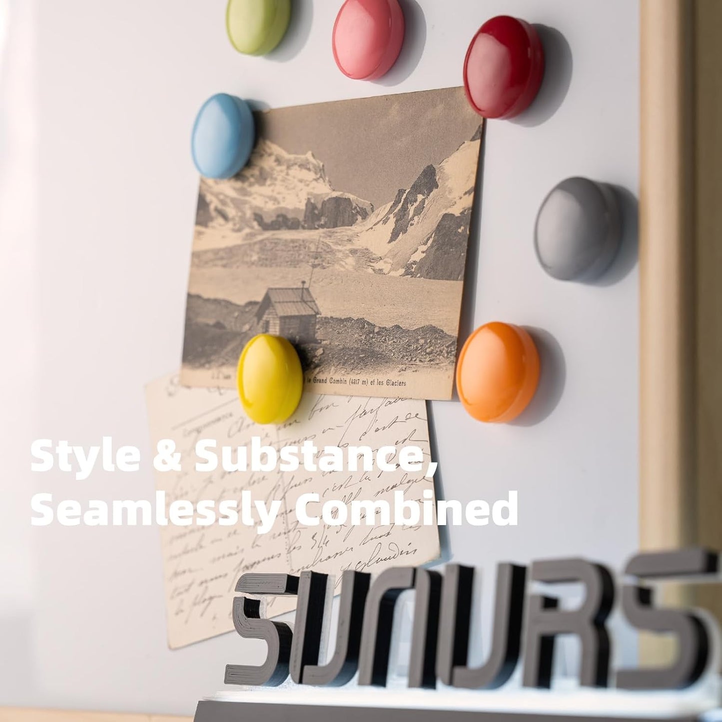 16/9-Piece Cute Colorful Fridge Magnets – Glossy & Matte Finish Refrigerator Magnets for Whiteboard, Locker, Kitchen, Office – Strong Decorative Magnetic Stickers (16 Colors, Multi-Pack)