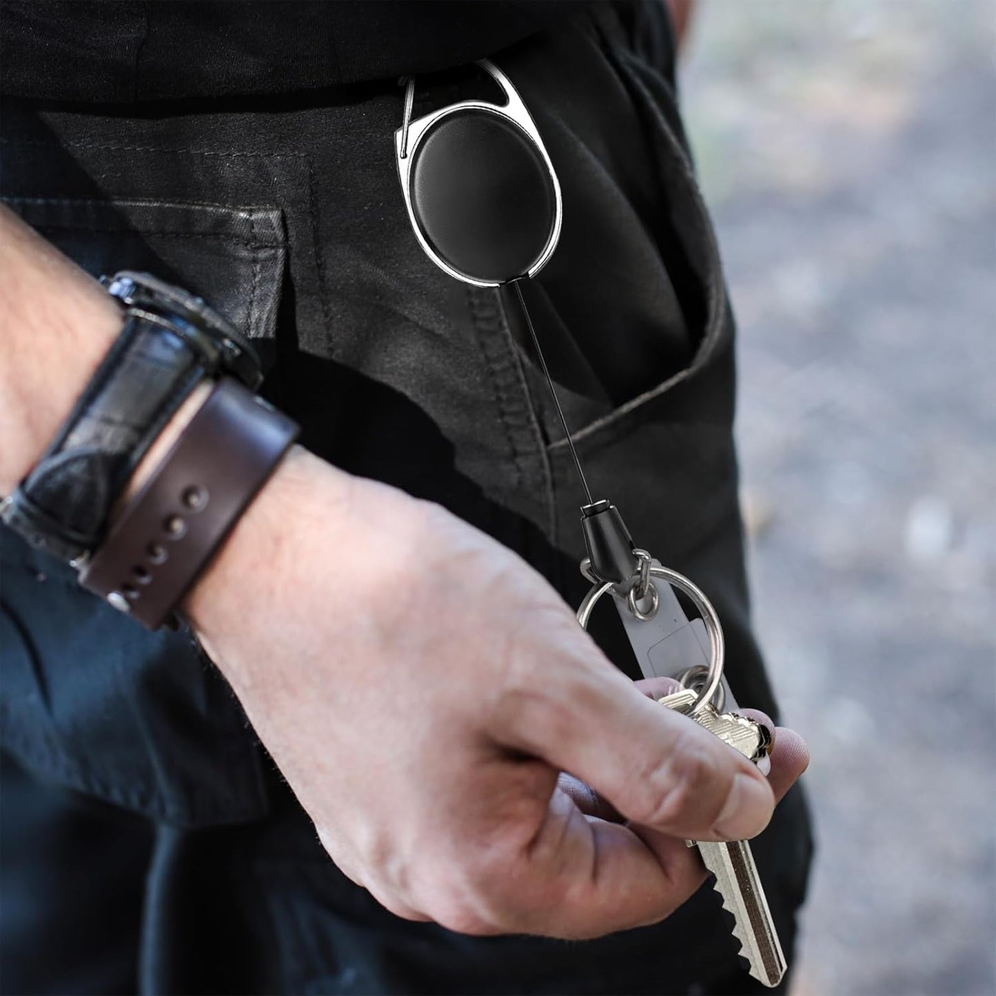 100 Pcs Badge Reel, ID Badge Holder Retractable Clip, Heavy Duty Keychain Badge Reel,Badge Clip, Bulk Lanyard for Wear Keys, ID Card, Name Hold