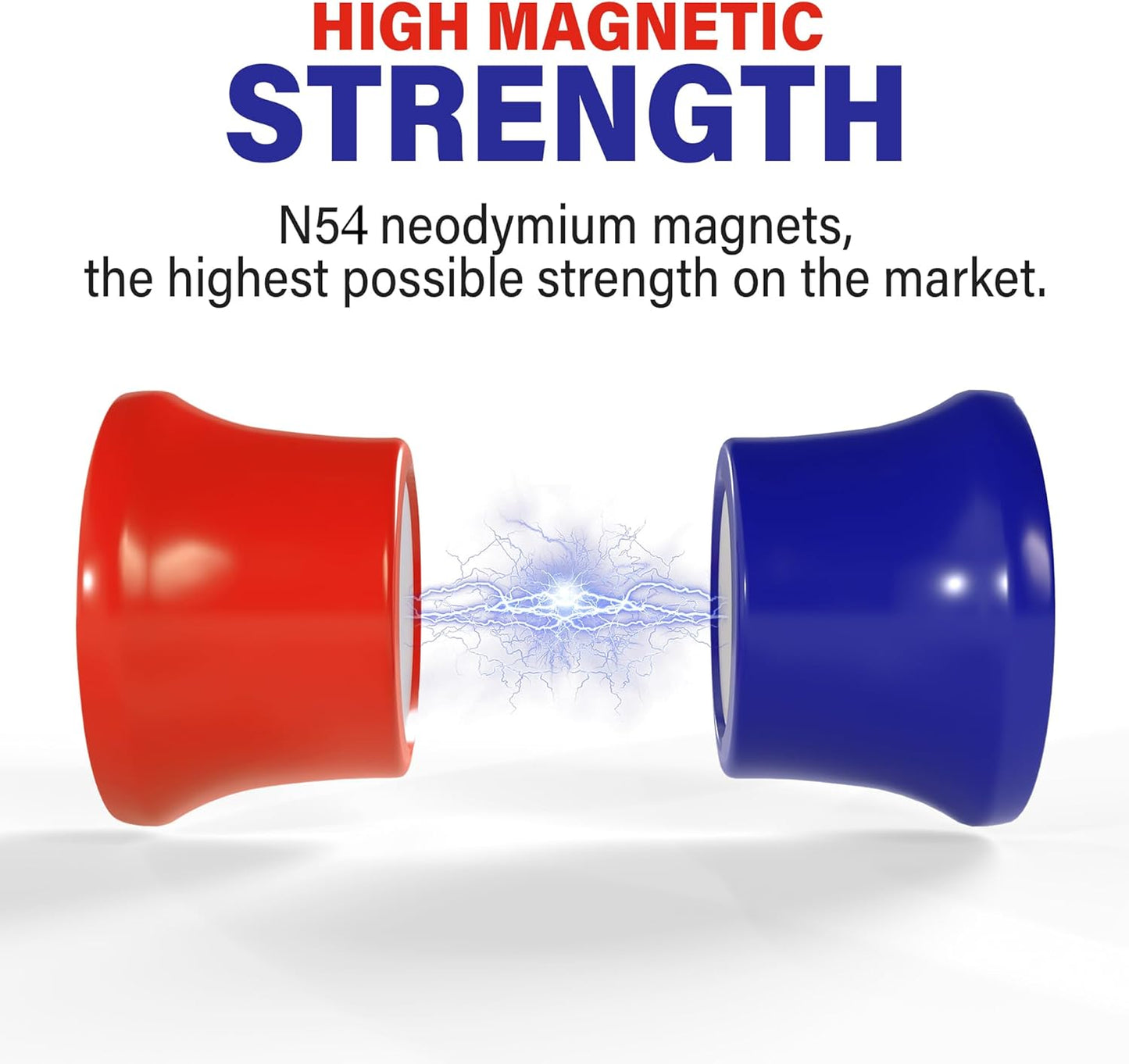 Strong Magnets for Whiteboard, Glassboard and Fridge (Black, 8 Pack, Small). N54 Neodymium Rare Earth Heavy Duty Magnets for Home and Office Supplies.