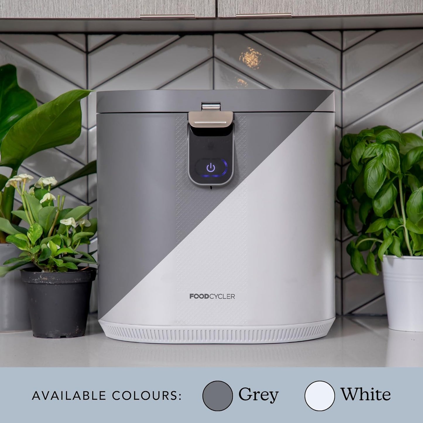 Food Cycler Eco 5 Award-Winning Kitchen Food Recycler | Indoor Composter Bin Alternative | Electric Countertop Food Disposer with Odorless 5L Indoor Food Waste Bin for Easy Waste Management | White