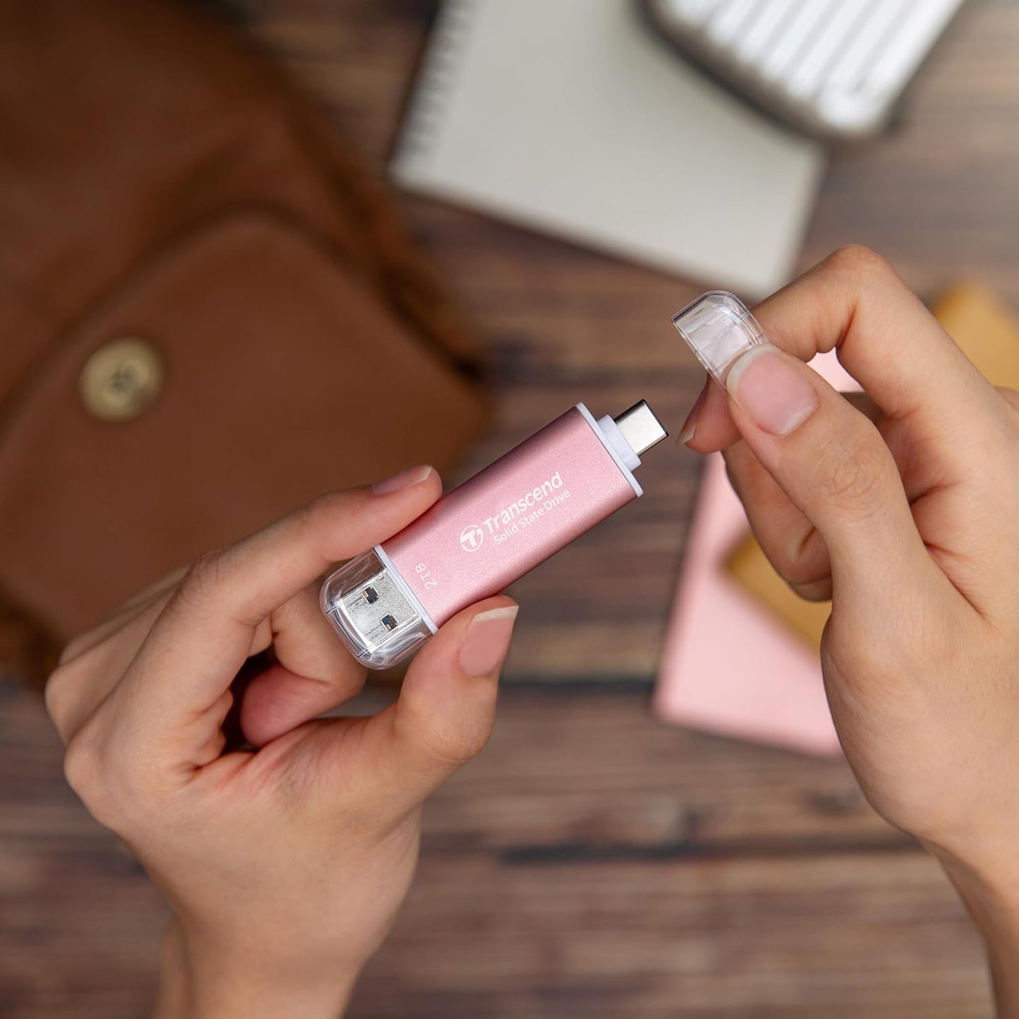 Transcend 2TB External SSD, Up to 1,050MB/s, USB 3.2 Gen 2 Portable SSD, 2-in-1 Type C &Type A, USB Hard Drive for Steam Deck, ROG Ally, MSI Claw, Windows&Mac, iPhone&iPad, Android, PS5&Xbox, Smart TV