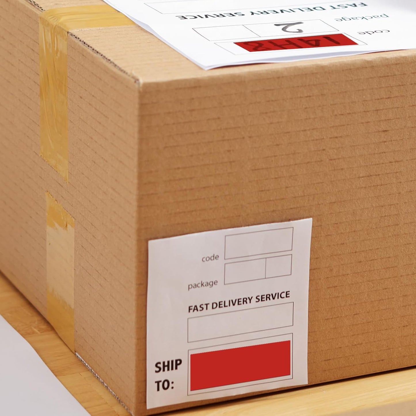 Red Rectangle Stickers 3 x 1 Inch Color Coding Labels Vinyl Roll Self-Adhesive Waterproof Removable 500 PCS