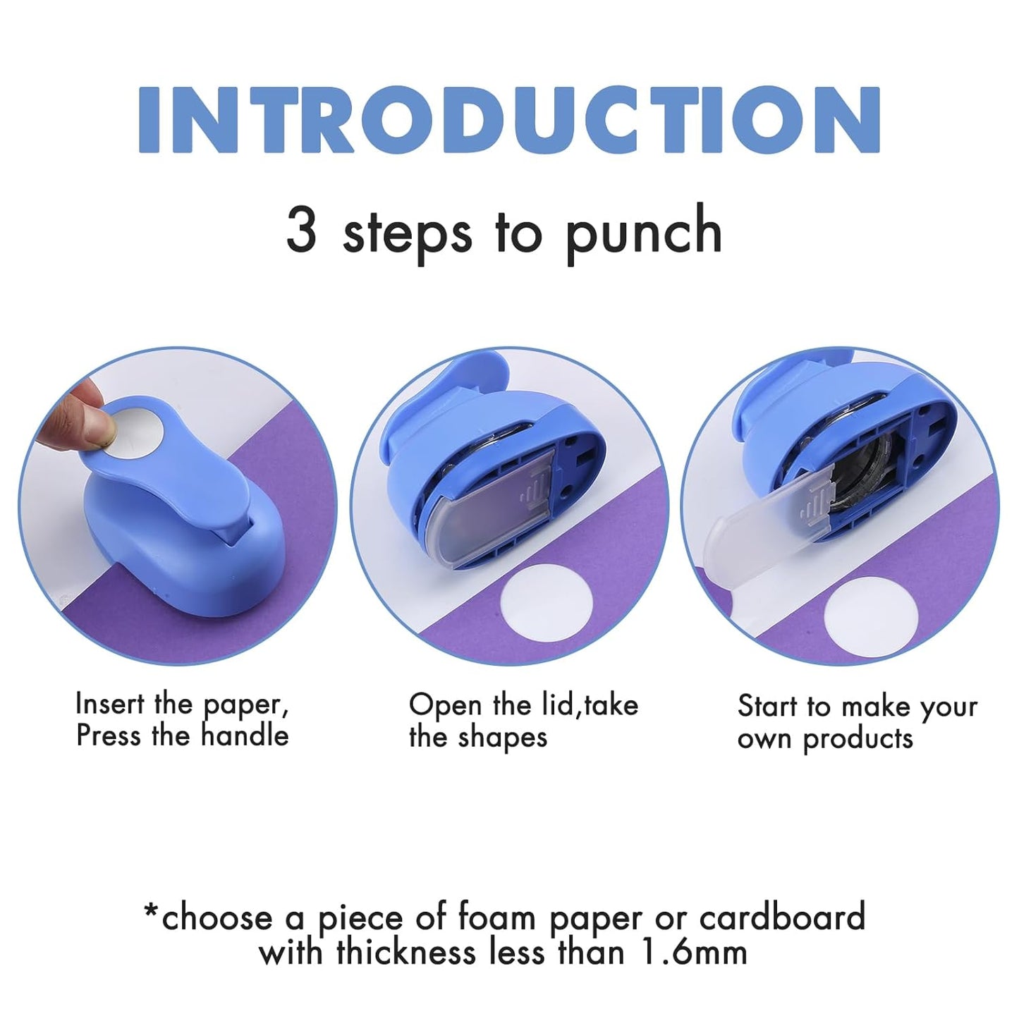 LOONENG 3/8 Inch Circle Paper Punch - Create Perfect Circles for Handmade Craft Projects - Ideas for Scrapbooking, Card Making, DIY Photo Albums, Gift Tags, Homemade Confetti