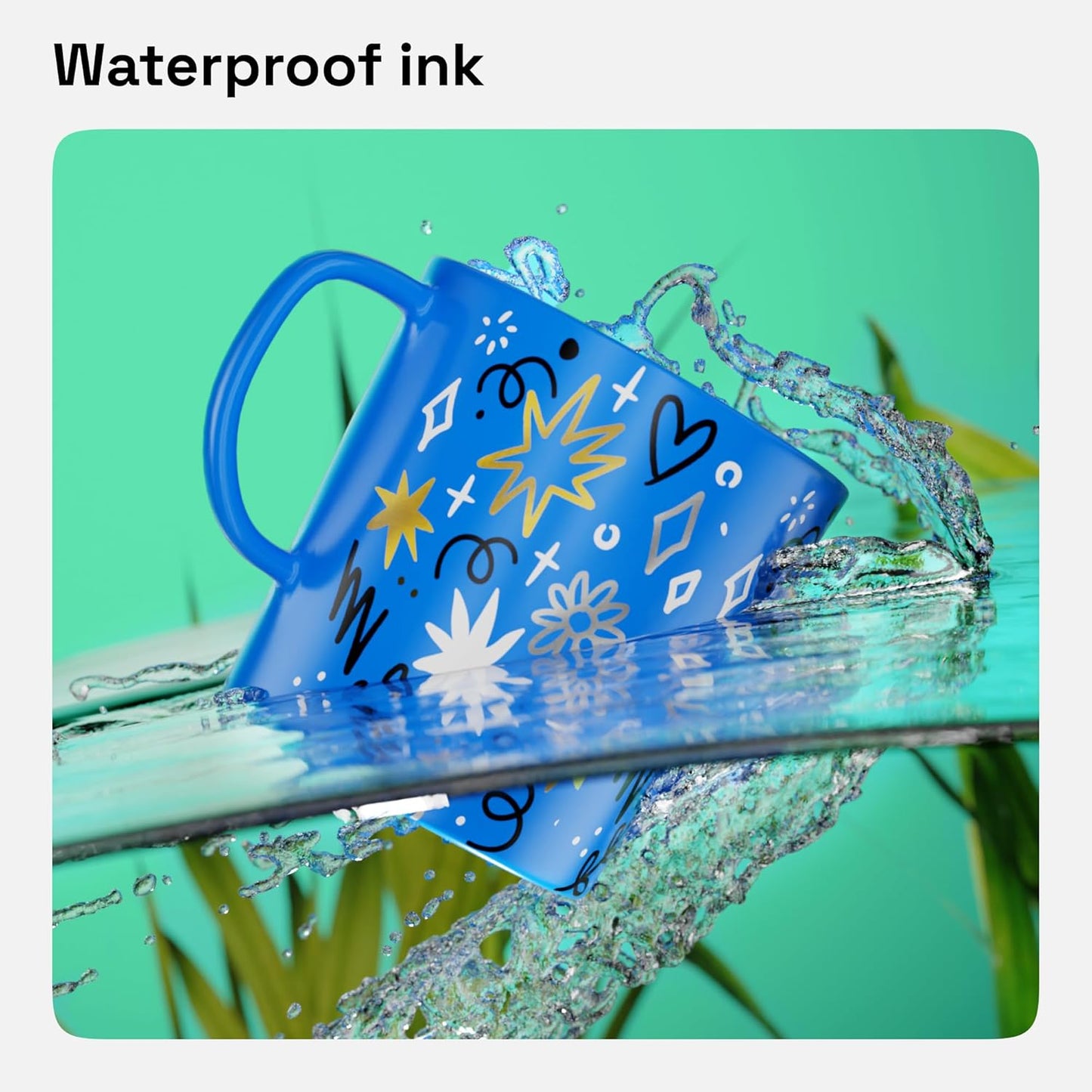 ARTISTRO 2 White Permanent Marker - Waterproof Markers for Tire, Fabric, Rocks, Glass, Ceramic, Wood, Paper - Oil Based Paint Pens - Medium Tip 3mm