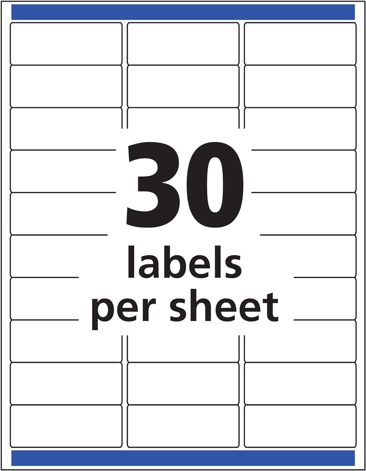 Avery Printable Address Labels with Sure Feed, 1" x 2-5/8", Matte Clear, 750 Blank Mailing Labels (08660)