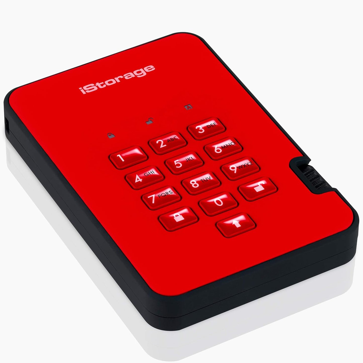 iStorage diskAshur2 HDD 500GB Red | Secure portable hard drive | Password protected | Dust & water resistant | Hardware Encryption