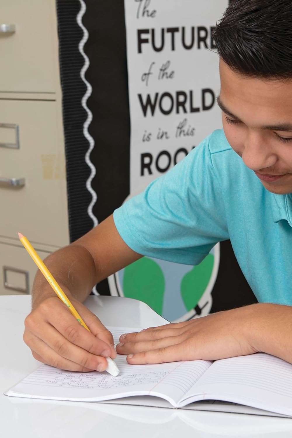 Ticonderoga Pencil Cap Erasers, White, 25 Count, 6 Packs (X38025)