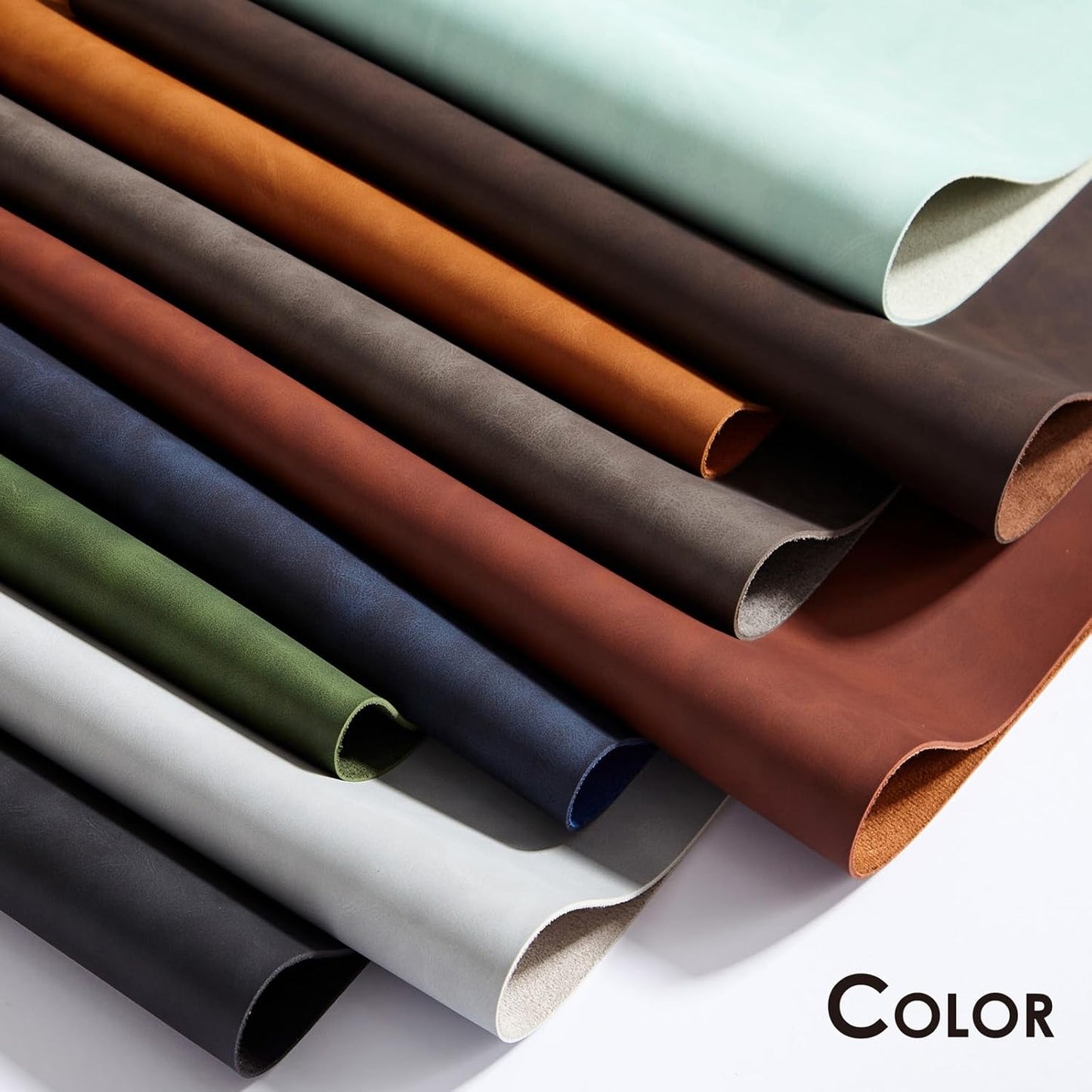 Distressed Leather Desk Mat - Non-Slip PU Desk Pad for Office and Home - Desk Organization and Accessories - Ideal for Large Mouse Pad and Desk Mats on Top of Desks(Tan,27.6"x 13.8")