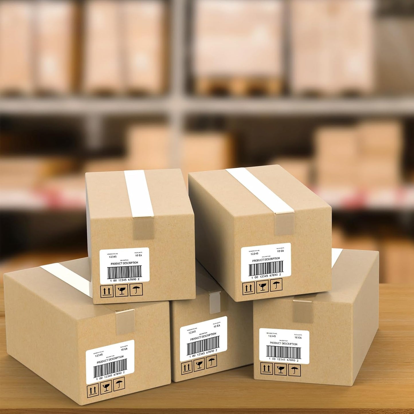 Name Tag Stickers 2 1/3"" x 3 3/8"", White Blank Mailing Labels, Inkjet and Laser Printer Guaranteed, 8 Labels Per Sheet, 250 Sheets - 2000 Labels, 3.375x2.33