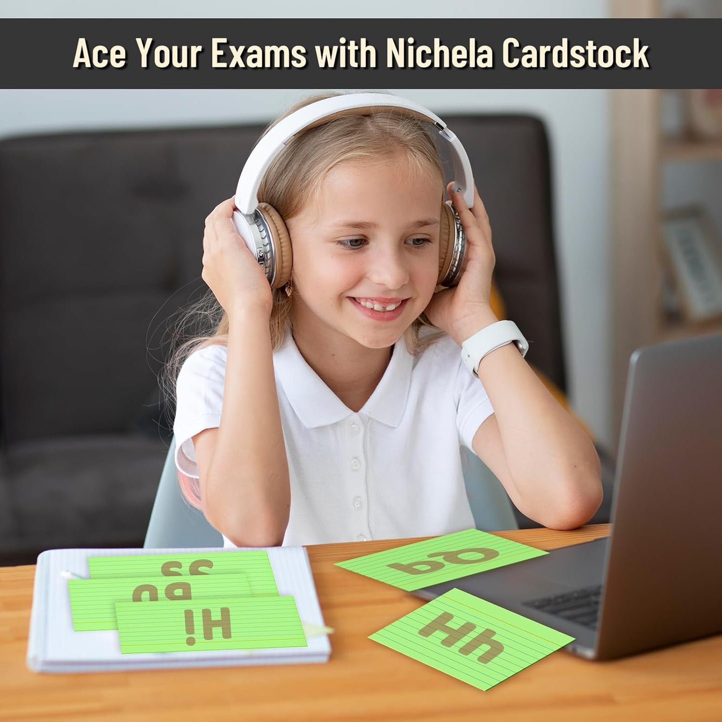 300 Count Index Cards 3 x 5 Inch Ruled Green Index Cards, Flash Cards College Ruled for School, College, Office and Home Organization, Durable Study To Do List Note Cards with Ruled Lines